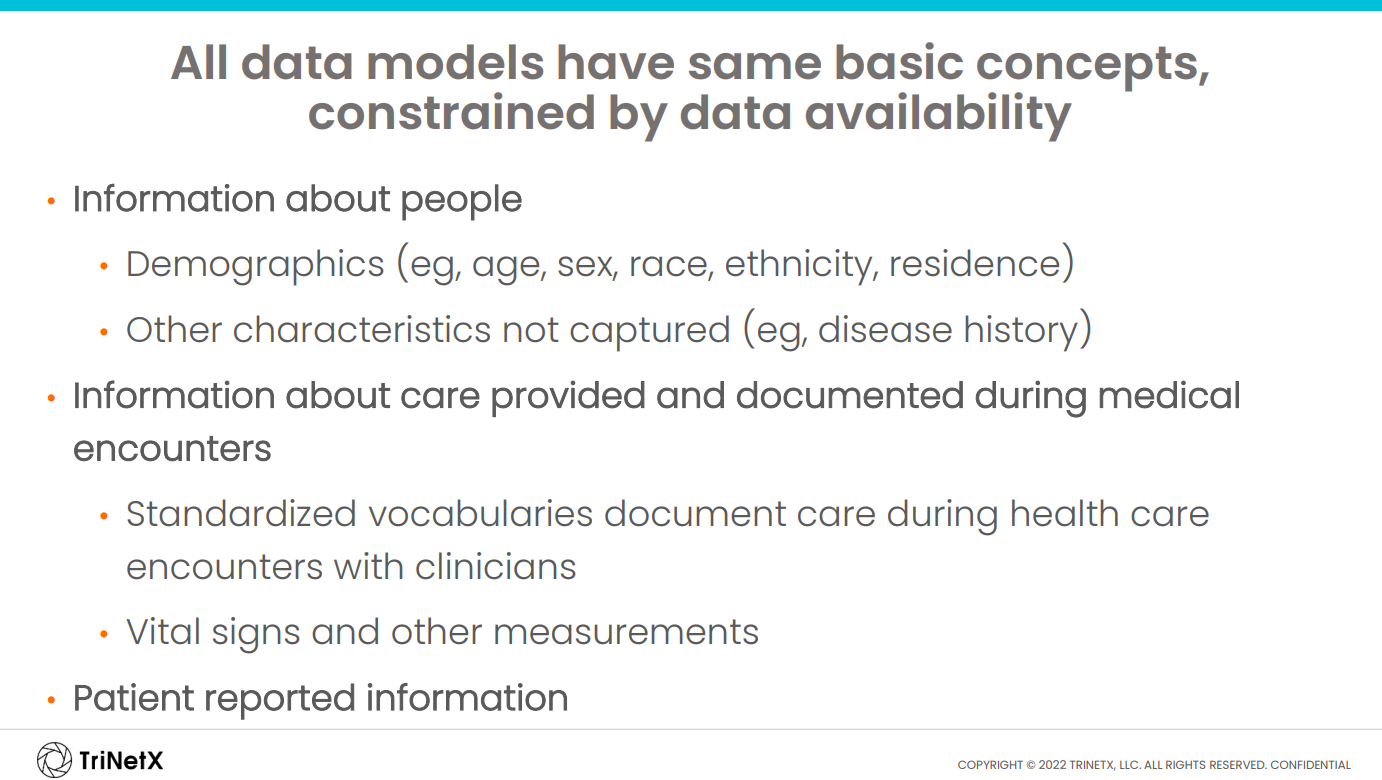 不同資料模型的共通基礎概念
